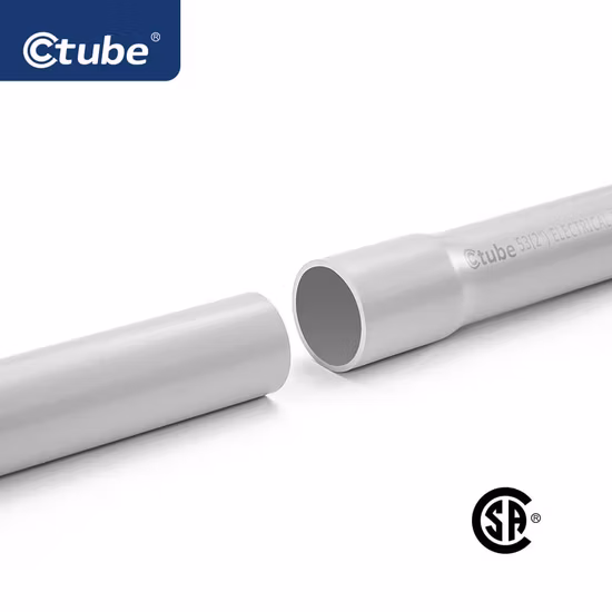 UL651 Tubería eléctrica de PVC rígido resistente a impactos Schedule 40 para protección de cables